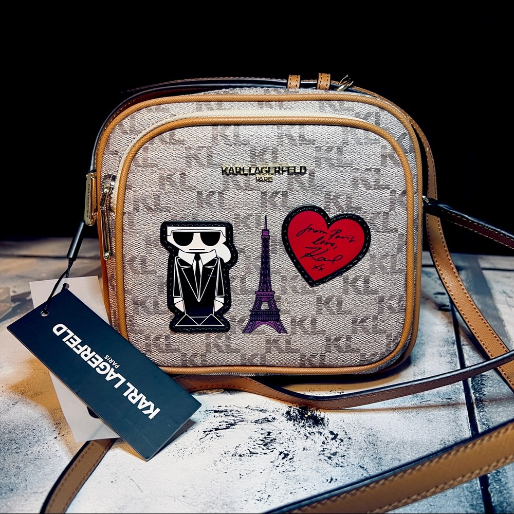 Karl Lagerfeld Logo Print Paris Crossbody